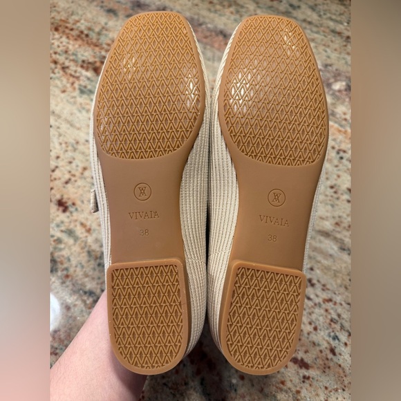 Vivaia Mary Jane Buckle Mesh Light Brown Ballet Flats Women’s Size 38 NEW No Box - Picture 14 of 14